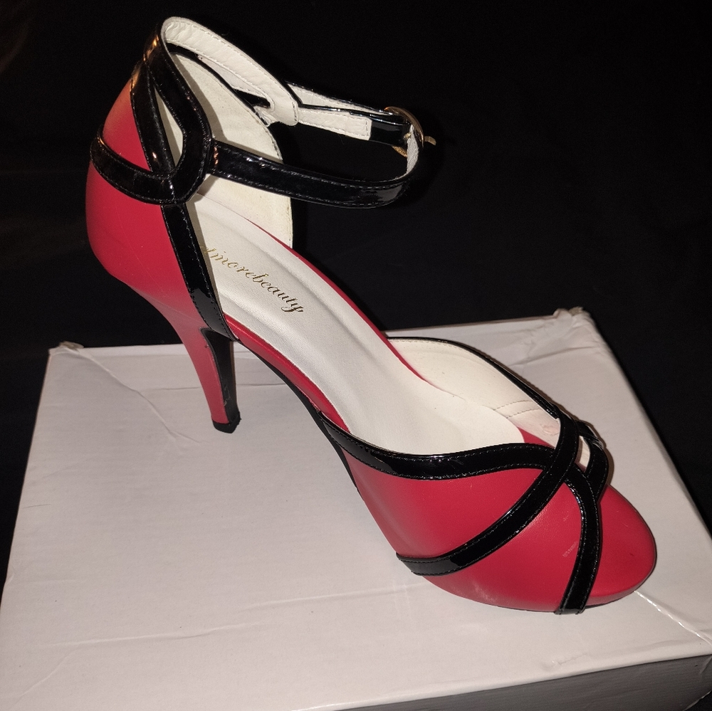 Elegant Black and Red Women's Heels
